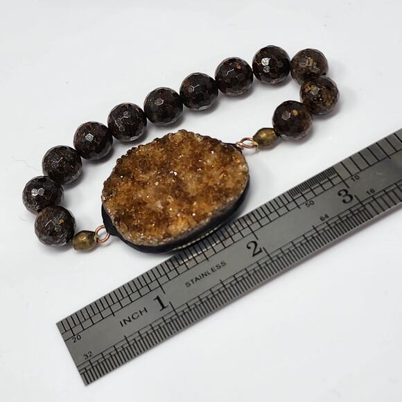 Genuine Agate Geode Boho Bracelet - Picture 5 of 5